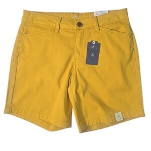 St John's Bay Shorts Womens 2 Modern Gold Secretly Slender 7 Inch Inseam Coastal